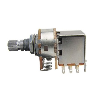 FLEOR A500K+B500K Sada potenciometrov, push-pull regulátor, krátka delená vrúbkovaná hriadeľ, 15 mm,