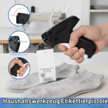 Etiketovacia pištoľ/etiketovačka s 5 náhradnými ihlami + 1000 stehovacími niťami, etiketovacia