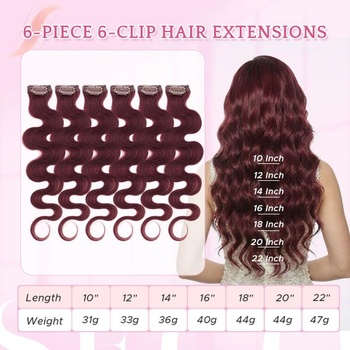 Prodloužení vlasů SEGOHAIR 6 Ks 30 cm