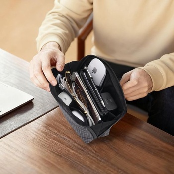 Cestovná káblová taška SIMTOP: Kompaktná a vodotesná, zabraňuje chaosu s káblami, veľkosť S,