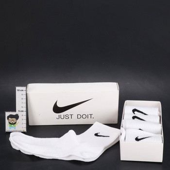 Biele športové ponožky Nike - Vel. 32