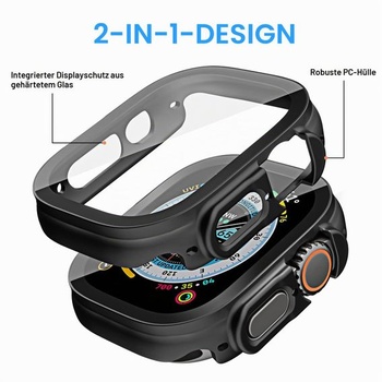 Uluck 2 kusy pevných puzdier s ochranným sklom kompatibilný s Apple Watch Ultra 4 (2026)/Ultra 3