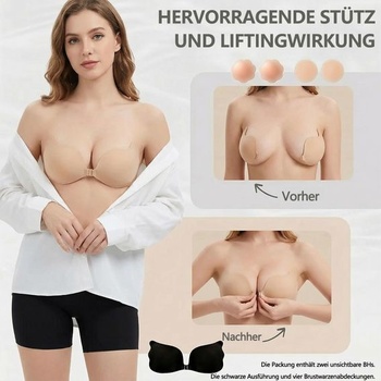 2 samolepiace push-up podprsenky a 4 vložky do bradaviek, neviditeľná lepkavá podprsenka
