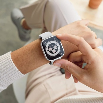 Voděodolné pouzdro 2 v 1 pro Apple Watch Series 9/8/7 45 mm, stříbrné
