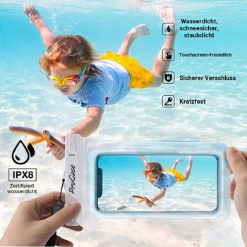 ProCase 2 kusy vodotesných puzdier na telefón, podvodné puzdro s certifikáciou IPX8 pre 6,9