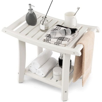 Kúpeľňová stolička do sprchy 785ME9WH, 60,5 x 34 x 48 cm, biela - B