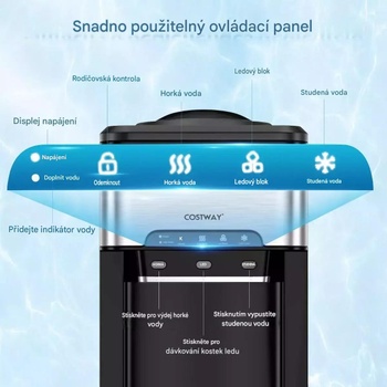 Výrobník ľadu a dávkovač vody ES10486DE-SL, 3 v 1, strieborný - B