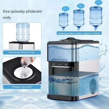 Výrobník ľadu a dávkovač vody ES10486DE-SL, 3 v 1, strieborný - B
