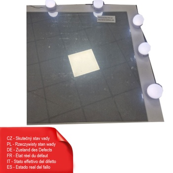 Toaletný stolík so zrkadlom a LED žiarovkami RDT120T10, 80 x 40 x 140 cm, biely - B