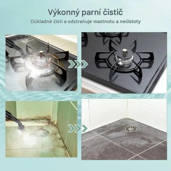 Ručný parný čistič ES10287DE-GR, so 14 príslušenstvom, 400ml, 1500W, šedý - B