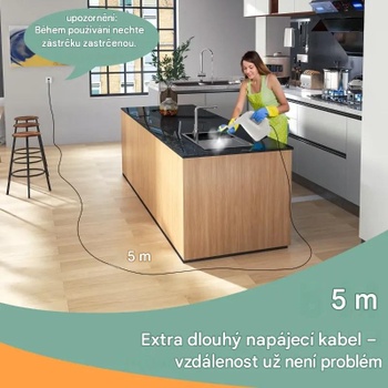 Ručný parný čistič ES10287DE-GR, so 14 príslušenstvom, 400ml, 1500W, šedý - B