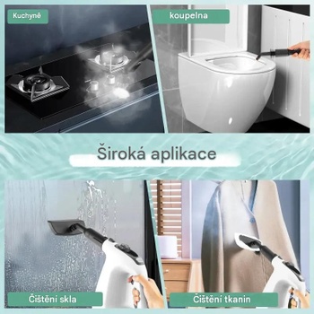 Ručný parný čistič ES10287DE-GR, so 14 príslušenstvom, 400ml, 1500W, šedý - B