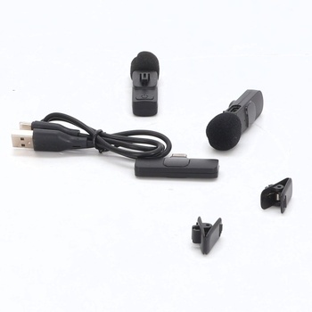 Bezdrôtový klopový mikrofón ZealSound M19 pre iPhone/Android/PC/iPad, ultraľahký mikrofón s klipom
