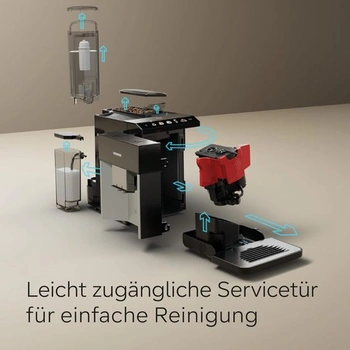 Plně automatický kávovar Siemens EQ500, barevný TFT displej, 9 druhů kávy a mléka, funkce dvou
