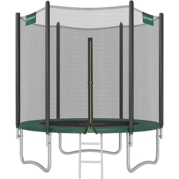 Detská trampolína s bezpečnostnou sieťou STR061C01, Ø183 cm, čierno/zelená - B