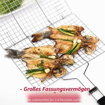 Grilovací kôš na ryby, skladací grilovací kôš na ryby BBQ, nerezová grilovacia miska na grilovanie,