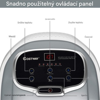 Masážny prístroj na nohy EP24368DE-GR, 35 - 48 ° C, 500 W, sivý - B