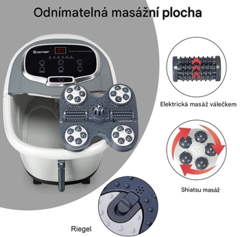 Masážny prístroj na nohy EP24368DE-GR, 35 - 48 ° C, 500 W, sivý - B