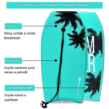 Bodyboard pre deti OP3856-S, 94 x 47 x 5,5 cm, modrý - N