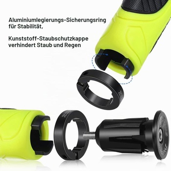 Ergonomické rukoväte bicyklov s aretačným systémom pre horské bicykle, biele