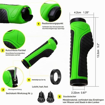 Ergonomické rukoväte bicyklov s aretačným systémom pre horské bicykle, biele