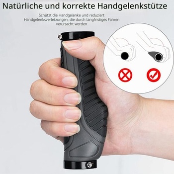 Ergonomické rukoväte bicyklov s aretačným systémom pre horské bicykle, biele