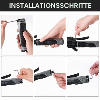 Ergonomické rukoväte bicyklov s aretačným systémom pre horské bicykle, biele