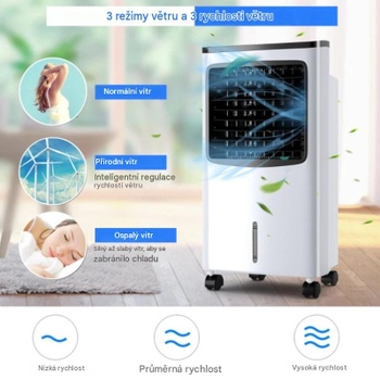 Prenosná klimatizácia ES10681DE-WH, 2000 W, 8-litrová nádrž, biela - B
