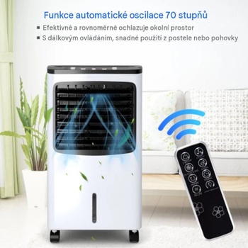 Prenosná klimatizácia ES10681DE-WH, 2000 W, 8-litrová nádrž, biela - B