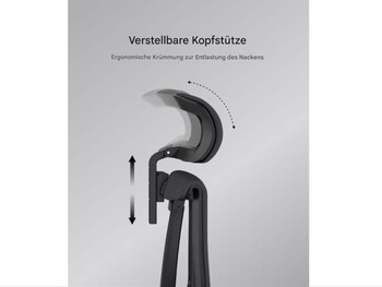 Ergonomická kancelárska stolička C7B-Air-Pro s opierkou na nohy, čierna - B