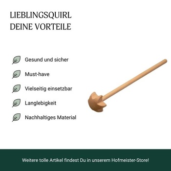 HOFMEISTER® Drevená metla 30 cm, Ručná metla do kuchyne, Kuchynský doplnok, Kuchynský pomocník,