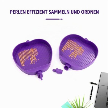 Tácka na korálky s diamantovou maľbou - Triediace tácky s kamienkami, deliace úložné nádoby v tvare