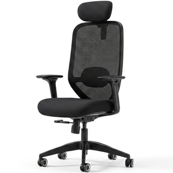 Ergonomická kancelárska stolička C5B-F1HD, 4D podrúčky, čierna - B