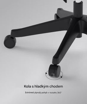 Ergonomická kancelárska stolička C7B-F1-EU, 3D lakťové opierky, čierna - A
