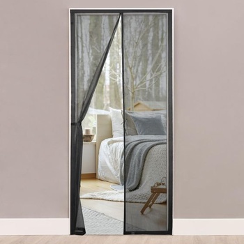 Magnetická sieť proti hmyzu HONGTAISHENG na dvere, čierna, 105x205 cm, polyesterová čierna 105x205 cm