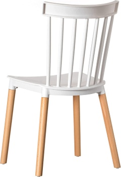 Sada 4 jedálenských stoličiek, 49 x 43 x 84 cm, buk, biele - B