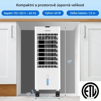 Prenosná klimatizácia ES10683DE, 3 v 1, 3 rýchlosti, biela - B