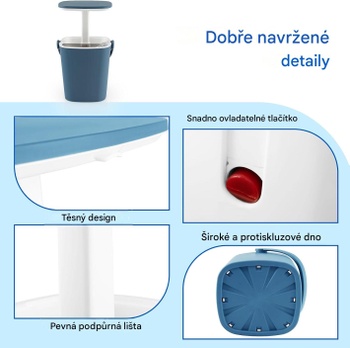 Vonkajšia stolná chladnička 3v1 z odolného PP materiálu YA22747FR, 15 l, modrá - B