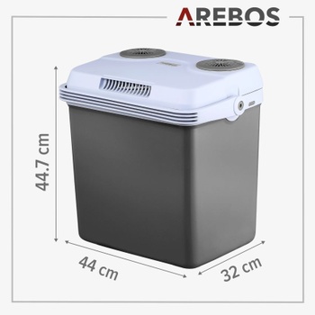 Termoelektrický chladiaci box, 12/230 V, 25 L, sivý - B