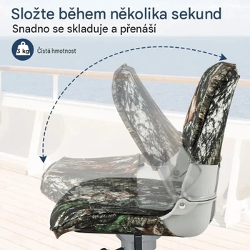 Skládací sedadlo do lodi s nepromokavou podšívkou NP11833AU, vícebarevná - B