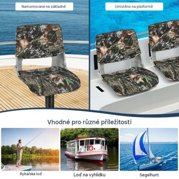 Skladacie sedadlo do lode s nepremokavou podšívkou NP11833AU, viacfarebná - B