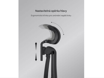 Ergonomická kancelárska stolička C7B-Air-Pro s opierkou na nohy, čierna - B