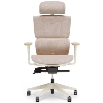 Ergonomická kancelárska stolička C7W-Air, nosnosť až 136 kg, béžová - B
