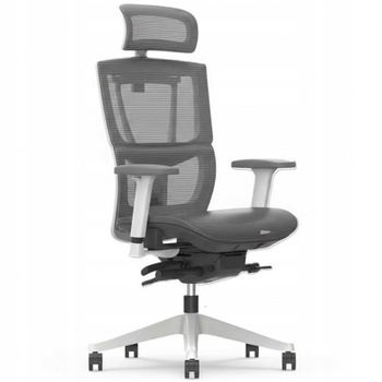 Ergonomická kancelárska stolička C7WG-air, 4D podrúčky, šedá - B