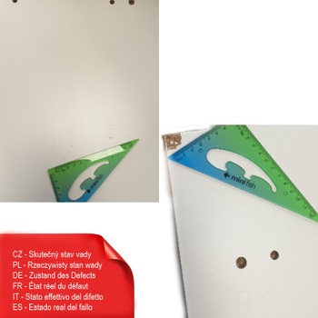 Odkladací stolík k pohovke s rámom v tvare S CA11241WH, 33 x 33 x 50 cm, biely - B