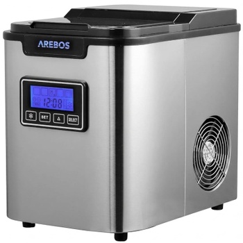 Výrobník ľadu, 2,2 l, 150 W, 3 veľkosti ľadových kociek, strieborný - B