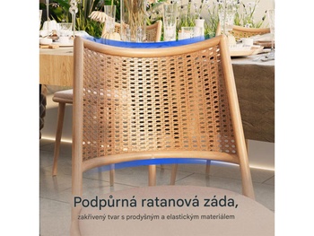 Sada 4 jedálenských stoličiek DC5-Z-EUV2, prírodná - B