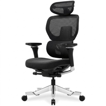 Ergonomická kancelárska stolička C7MOB-F1-EUV2, nosnosť 163 kg, čierna - B
