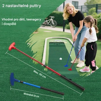 Prenosná golfová sada SP38465, 332 cm, 6 loptičiek a 12 jamiek - B