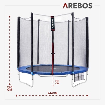 Záhradná trampolína, 244 cm, modro/čierna - B